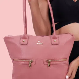 Lavie Xoxo Women Peach Medium Tote Bag-image-25