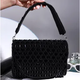 THE TAN CLAN Claire Black Clutch With Detachable-picture-39