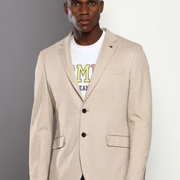 Tommy Hilfiger Self Design Single-Breasted Casual Blazer-picture-18