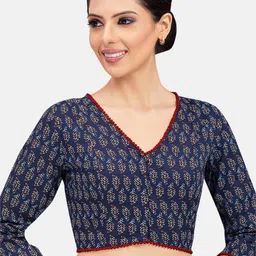 Studio Shringaar Printed Cotton Saree Blouse-picture-21