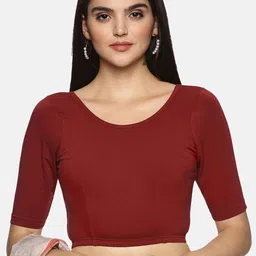 NOT YET by us Printed Stretchable Saree Blouse image 2