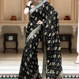 BAESD Floral Zari Silk Blend Saree image 3