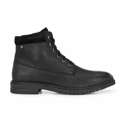 Delize Men Black Solid Block Heels Regular Boots image 5