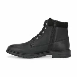 Delize Men Black Solid Block Heels Regular Boots image 3