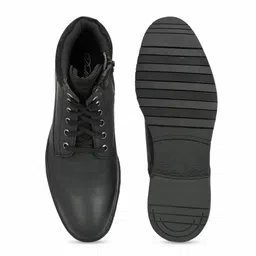 Delize Men Black Solid Block Heels Regular Boots image 2