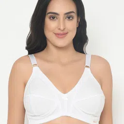 Curvy Love Plus Size White Solid Non-Wired Non Padded Everyday Bra CL-03 WHITE-C20 image 1
