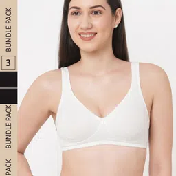 Inner Sense Black & White Pack of 3 Organic Cotton  Bra-picture-10
