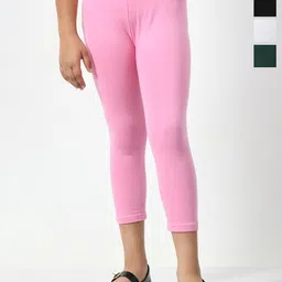 BAESD Girls Pack Of 4 Skinny Fit Mid-Rise Comfortable Capris-picture-25