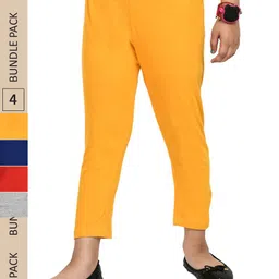 IndiWeaves Girls Pack of 4 Mid-Rise Cotton Capris-picture-57