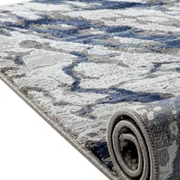 Sapana Carpet-Mats Grey & White Abstract Anti-Skid Carpet image 5