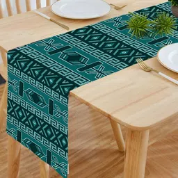 HOMADORN Blue Ethnic Motifs 4 Seater Table Runner-image-61