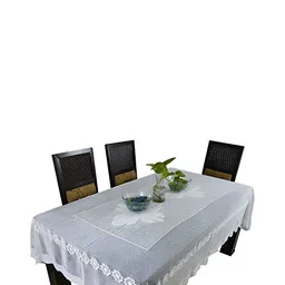 BIGGER FISH White Floral 6-Seater Table Cover image 1