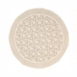 BIGGER FISH Beige Cotton 6-Seater Table Cover image 2