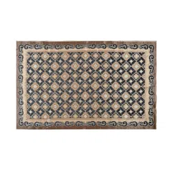 MULTITEX Beige  & Grey Embroidered 4-Seater Table Cover image 2