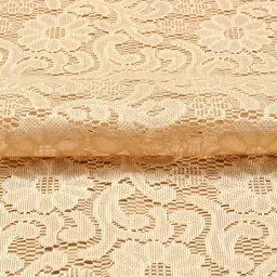 BIGGER FISH Beige Self Design Cotton 4-Seater Table Cover image 3