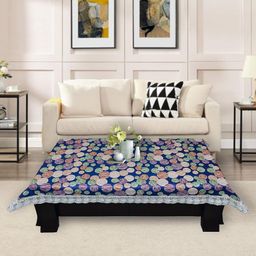 DREAM CARE Navy Blue & Green Geometric Printed Waterproof Rectangular Table Covers-picture-1