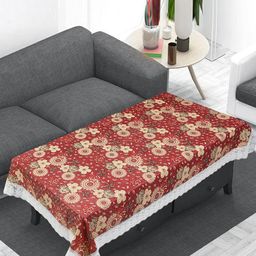 Dakshya Industries Maroon Floral Printed 4 Seater Table Covers-picture-24