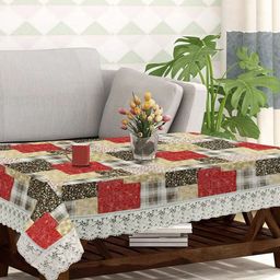 Dakshya Industries Beige & Green Printed Rectangular Table Cover-picture-8
