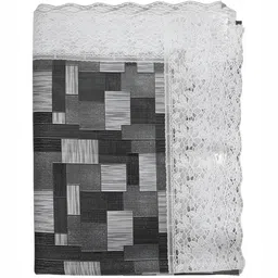 Kuber Industries Grey Printed 6-Seater Table Cover image 4