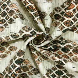 SWAYAM Green Geometric Printed Cotton 4-Seater Table Cover image 4