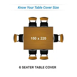 Dakshya Industries Orange Floral Digital Printed 6 Seater Table Cover image 3