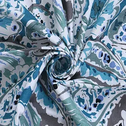 INDHOME LIFE Blue Abstract Pattern Pure Cotton 6-Seater Table Covers image 4