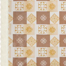 Clasiko Brown & White Printed 8 Seater Dining Table Cover image 2