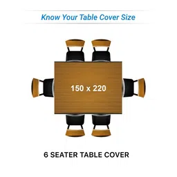 Dakshya Industries Brown Floral Printed 6 Seater Table Cover image 2