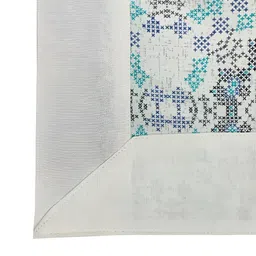 SWAYAM Cream-Coloured Geometric Printed Cotton 6-Seater Table Cover image 2