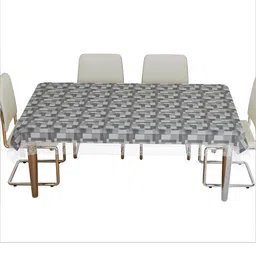 Kuber Industries Grey Printed 6-Seater Table Cover image 2
