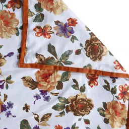 Arrabi White & Beige Floral Mild Winter 300 GSM Single Bed Dohar image 4