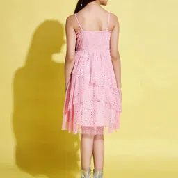 Stylo Bug Girls Self Design Fit & Flare Dress image 2