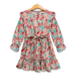 JusCubs Girls Floral Printed Fit and Flare Dress-picture-47
