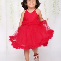 KID1 Girls Shoulder Straps Net A-Line Dress-picture-9