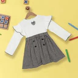 Nauti Nati Checked Ruffled Pure Cotton Fit & Flare Dress-picture-32