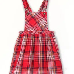 Beebay Girls Checked Pinafore Dress image 1