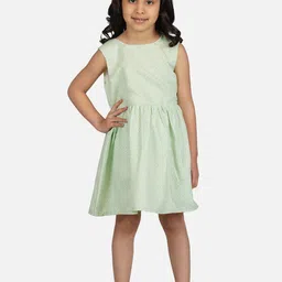RAASSIO Girls Polka Dots Printed Cut-Outs Fit & Flare Dress-picture-46
