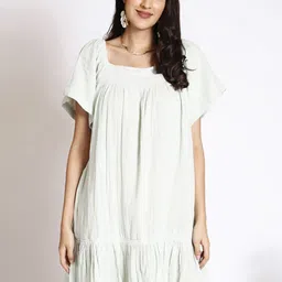 250 DESIGNS Flared Sleeves A-Line Mini Dress-image-99