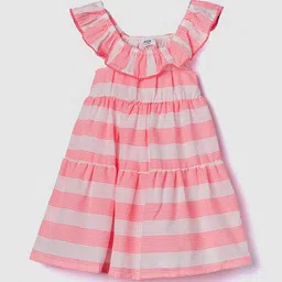 max Striped Flutter Sleeve A-Line Dress-picture-52