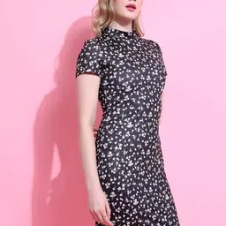 KETCH Floral Printed High Neck Bodycon Dress-picture-26