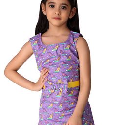 Creative Kids Girls Conversational Printed Sleeveless A-Line Dress-picture-28