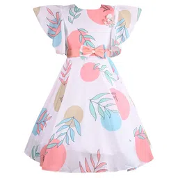 Wish Karo Floral Print Flared Sleeve Satin Fit & Flare Dress-picture-27
