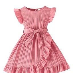 StyleCast x Revolte Girls Flutter Sleeve Fit & Flare Dress-picture-30