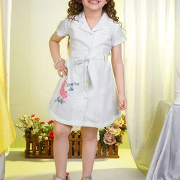 Peppermint Floral A-Line Dress-image-33