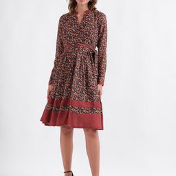 ELLE Floral Printed Fit & Flare Dress-picture-28