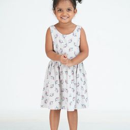 mackly Girls Conversational Printed Fit & Flare Dress-picture-7
