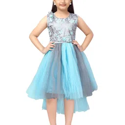 BAESD Girls Embellished Corsage Net Fit & Flare Midi Dress-picture-22