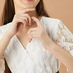 pspeaches Girls V-Neck Fit & Flare Dress image 2