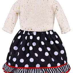 Wish Karo Girls Polka Dot Printed Cotton Fit & Flare Dress With Jacket image 4