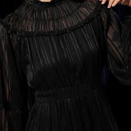 Tokyo Talkies Ruffled Detail Fit & Flare Long Sleeve Mini Dress image 3